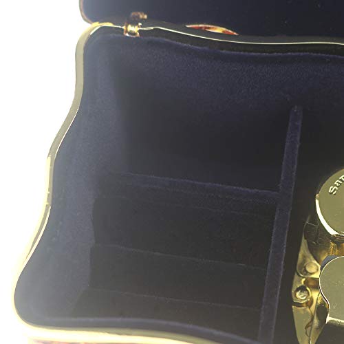 Rosiking Blue Rectangle Emboss Alloy Metal Music Box Wind Up Antique Jewelry Musical Boxes Christmas Birthday Valentine's Day Gifts Plays Anastasia-Once Upon A December #TOP4