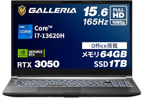 KA Q[~Om[gPC y RTX 3050 / Core i7-13620H / SSD1TB z GALLERIA RL7C-R35-5N 64GB Office Windows11Home ҏW 20315-3411