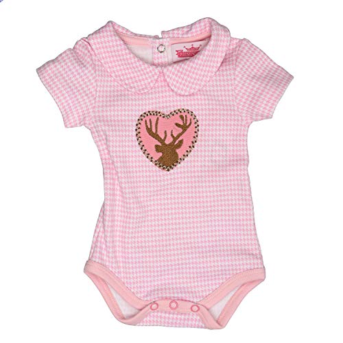 Eisenherz Body bébé Traditionnel - Body Manches Courtes avec col, avec Un cerf brodé, pour Les Filles en Rose - Un Cadeau Formidable, Taille 80 Cover