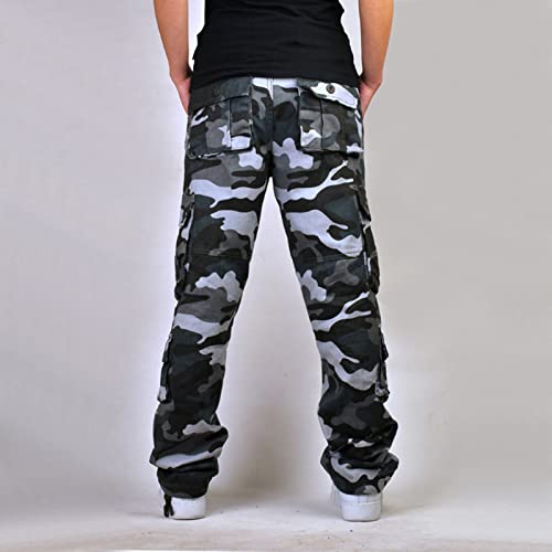 Uillui Military Men's Camouflage Cargo Pants Big And Tall Relaxed Fit Tactical Combat Army Cargo Pant Outdoor Hiking Trouser #TOP2