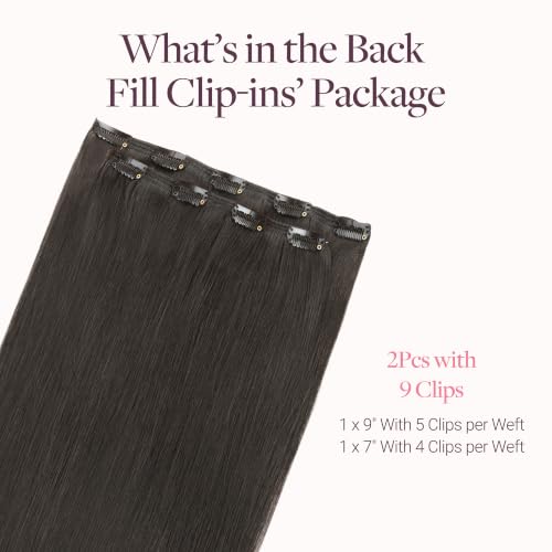 Image of GOO GOO Clip in Hair Extensions Real Human Hair Back Fill Extension 2Pcs