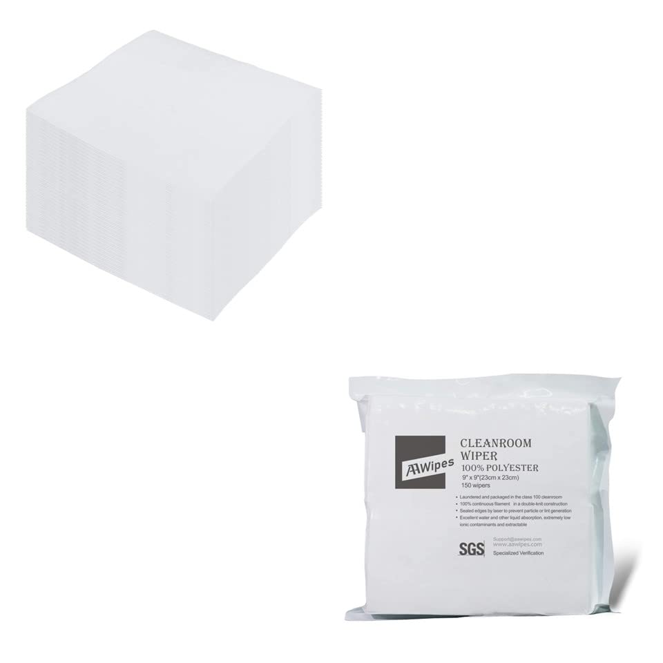 AAWipes Lint Free Wipes Cleanroom Wipes Polycellulose Polyester 9X9