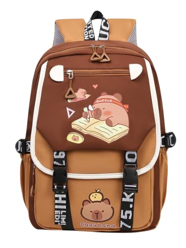 Image of Tinytot 30 Litre, Japanese Korean Style Capybara Niche College Students Light weight School bag Women's Travel Backpack
