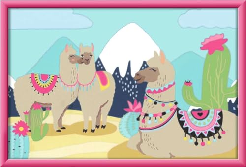 Cadeau peinture lamas pour fille et garçon dès 7 ans CreArt