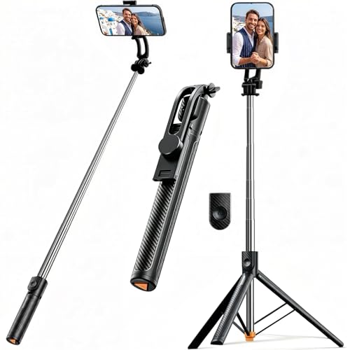 67" Phone Tripod Selfie Stick for iPhone & Android with Wireless Remote