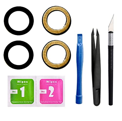 (Pack Of 2) Yesun Oem Back Rear Camera Glass Lens Replacement For Iphone 7 7G & 8 8G (4.7 Inch) Preinstall Adhesive And Repair Tools #TOP6