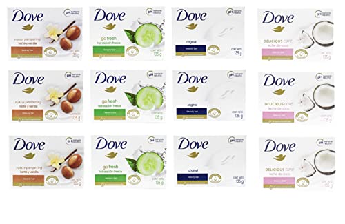 Dove Purely Pampering 16-4 OZ Shea Butter Bar Soaps, Warm Vanilla Scent, 64 OZ, White