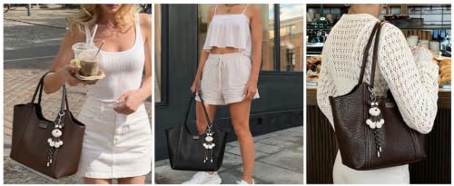 Bolso tote femenino con bolsillo exterior y correa miniatura 2
