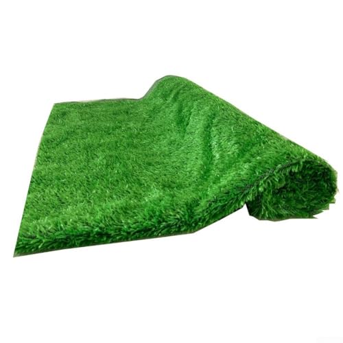 Pumixiy Artificial Grass Roll 1x1m Outdoor Fake Lawn Turf 15mm Pile Thick Synthetic Green Landscape for Garden Patio Balcony Playground(1 * 1M)