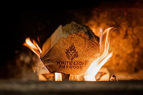 Kiln Dried Harwood Firewood Logs, 40L Large Net for Wood Burner, Open Fire, Fire Pit, Log Burner or Decoration, Brown, 55 x 25 x 20cm (WLF-1086)