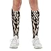 FekiLoot Brown Cowhide Compression Socks Cozy Soft Support Socks Fashion Breathable Knee High Tube Socks for Adult