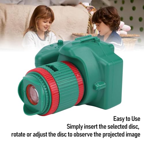 Alomejor Kids Toy Camera Projector, ABS Plastic Projection Toy with 12 Pattern Cards, Easy to Use Night Entertainment for