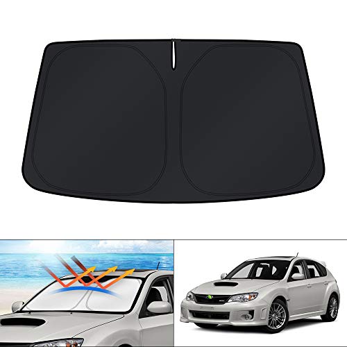 Image of KUST Windshield Sun Shade for 2008-2013 2014 2015 Subaru Impreza WRX /WRX STI Custom Fit Sunshade Accessories Foldable Sun Visor Protector Block UV Rays