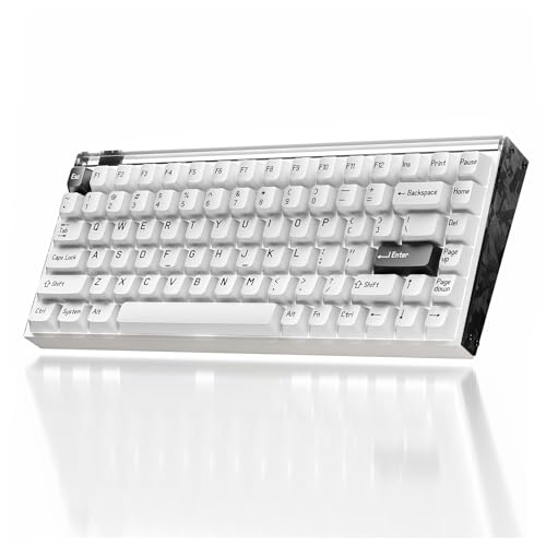 MelGeek (�����M�[�N) �L���Q�[�~���O�L�[�{�[�h MADE84 Ultra+ ���C�L�[�{�[�h �z�[�����ʕt�� 75%�R���p�N�g���s�b�h�g���K�[ �z�b�g�X���b�v�\ RGB�X�i�b�v�^�b�v & ���߉\�ȍ쓮 �I�����C��HIVE�J�X�^�� �A���~�P�[�X-