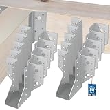 KOTARBAU® - Set da 10 staffe per travi 40 x 110 mm, giunti in acciaio zincato, staffe per travi in legno, giunti per travi a carico pesante, giunti per travi in legno, giunti per travi in legno