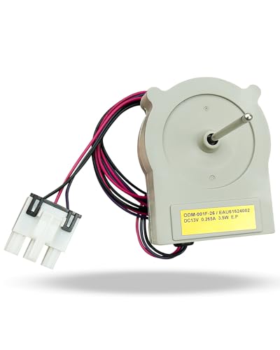 EAU61524002 Refrigerator Condenser Fan Motor Fit for LG Kenmore, Freezer Evaporator Fan Motor Replace AP5679686 PS7791910 2666405 EAP7791910, DC 12V 1A