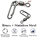 FishTrip Fishing Swivel Clips Power Clip,50pcs Rolling Swivels with Speed Clip Snaps,Quick Change Connector Saltwater Freshwater for Rigs Lures 3#