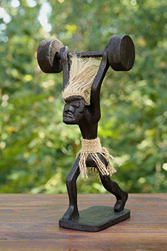 Estatua Tribal de Madera Tallada a Mano 10 Pulgadas miniatura 1