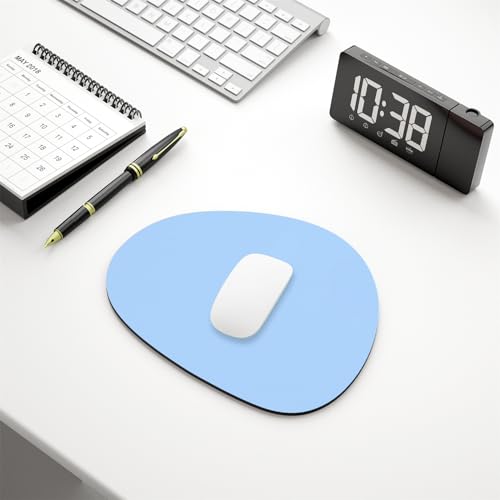 Tapis de souris ovale texturé de qualité supérieure bleu 3 mm - 6