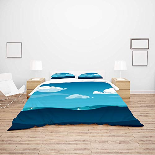 Housse de couette taies d oreiller lit Long Twin microfibre polyester 5 - 4