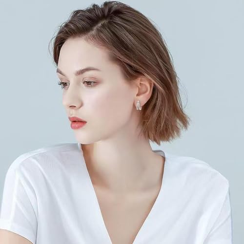 Small Double Hoop Huggie Earrings for Women, Trendy 14K Gold/Silver Plated Hypoallergenic Cubic Zirconia Small Hoop Earrings Jewelry3