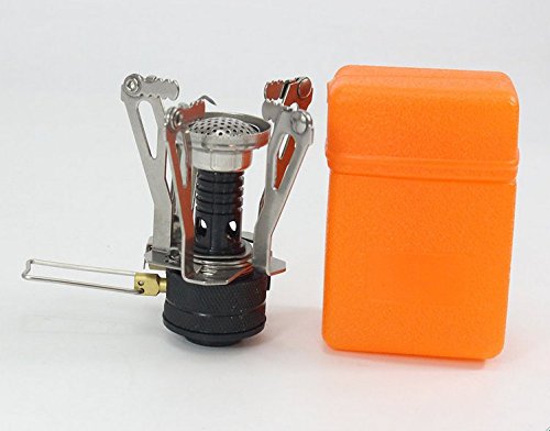 Ellen Outdoor Camping Hiking Cookware Backpacking Cooking Picnic Bowl Pot Pan Set (Black-Mini Stove) #TOP3