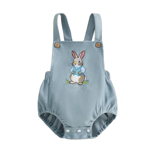 WephuPSho Newborn Baby Girl Easter Outfit Bunny Sleeveless One Piece