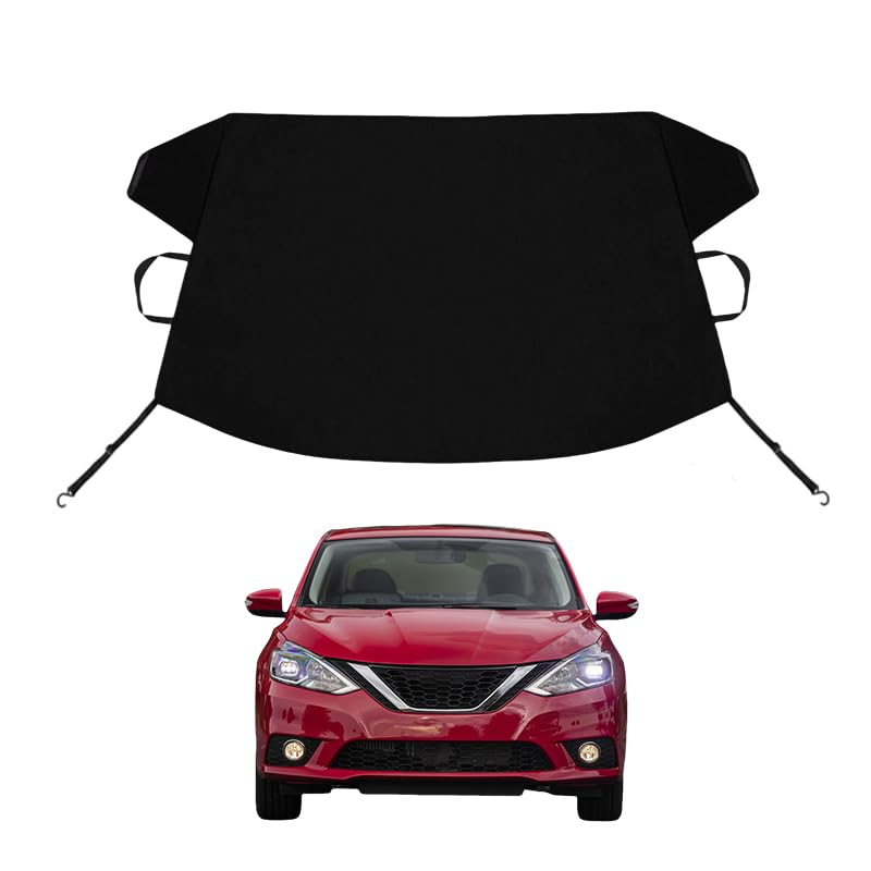 Image of Sentra Custom Windshield Cover for Ice and Snow for Ni-ssan Sentra Windshield Snow Cover 600D Shade Blocks Winter Frost Hail Protector Car Accessories