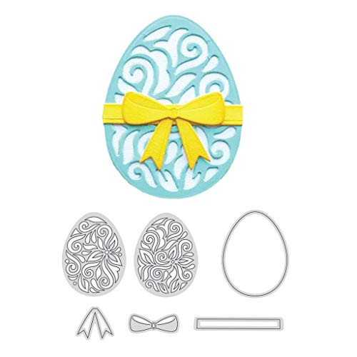 AIUII, fustella per goffratura, motivo uovo di Pasqua, cestino in metallo, stencil per scrapbooking, fai da te, album di ritagli, carta, Pasqua, artigianato