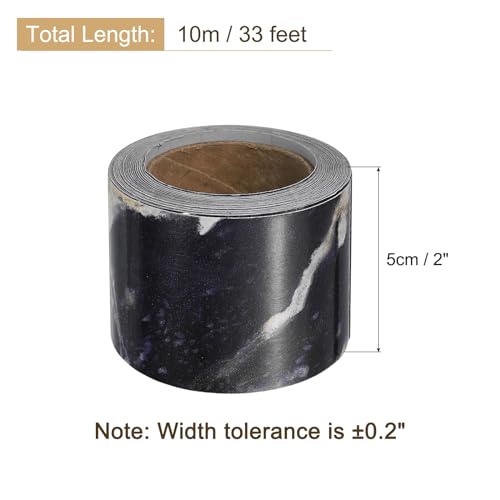 Image of uxcell Wood Grain Tape, 2 inch x33 Ft Self Adhesive Wood Grain Repair Patch for Baseboards, Doors, Floor Repair, Furniture Home Decor Blue Stone
