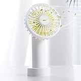 【Funcionamiento de bajo ruido y multifunción】 El ventilador tiene un motor de CC sin escobillas incorporado, que tiene un fuerte efecto de reducción de ruido y un funcionamiento de bajo ruido, que no afecta su trabajo diario ni su descanso. Además, la base desmontable lo convierte no solo en un ventilador de mano, sino también en un ventilador de escritorio. Puede elegir el método de uso adecuado según sus necesidades.