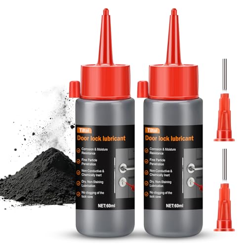 Graphite Powder for Locks, Non-Staining Lubricant for Door Locks, Keyholes, Padlocks, Car Locks, Safes & Metal Parts - Prevents Freezing, Repels Moisture, Stops Squeaks-120ml