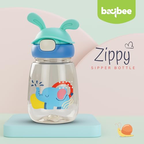 Image of BAYBEE Zippy 540ML Sipper Bottle for Kids | BPA Free Anti-Spill Sippy Bottle | Drinking Training Water Bottle for School Kids with Soft Silicone Straw | Sipper Bottle for Infants & Toddlers (Blue)