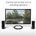 PC USB Powered Monitor Speaker Sound Bar 3.5mm Audio Wired Soundbar Speaker Converts to Vertical Desktop Speaker CL-SPK20037