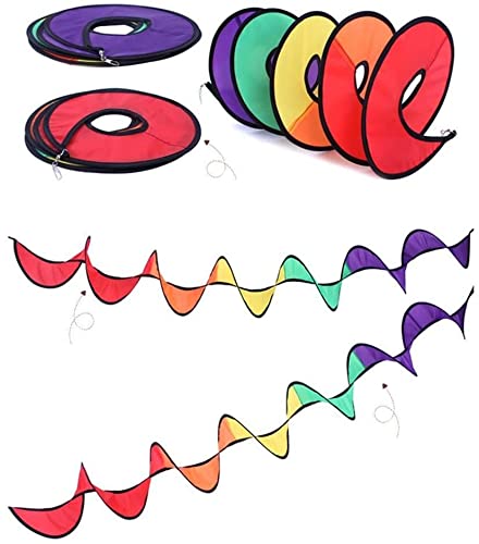 KARLOR 2 * 1.6m Buntes Windspiel Wind Spinner Zelt UV-beständig und Wetterfest, bunt, Windspiel für Camping Outdoor Garten und Zuhause