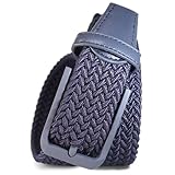 [Putrats] 【賞金王キャディーが監修:腰をしっかりホールド】 ゴルフ ベルト メンズ 紺 ストレッチ メッシュ 伸縮 おしゃれ プレゼント ジュニア (ネイビー, 全長90cm【ウエスト60.0～70.0cm】)