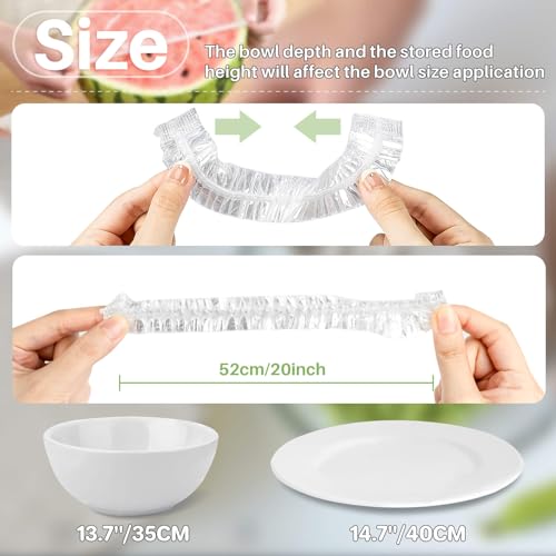Image of MAQIHAN 300 Bowl Covers Bread Proofing - Extra Large Plastic Wrap for Food