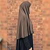 Hijab instantané XL une pièce Al Amira avec couvre-menton idéal pour la maison/bureau/mosquée/Madrassa/Umrah/Hajj/Ramadan/Aïd/cadeau, chocolat, Taille unique #2