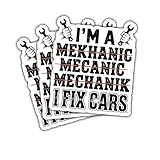 3Pcs Mechanic I Fix Cars Sticker Funny Hilarious Mechanics Car Repair Gift for Auto Technicians Mechanic I Fix Cars Stickers Auto Repair Car Decal for Laptop Bottle Notebook Toolbox Hard Hat 3'