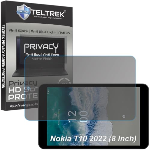 Image of Privacy Matte Anti Peep Screen Guard Compatible With Nokia T10 2022 Tab (8 inch Inch Tablet) Anti Spy Screenguard Not a Tempered Glass Screen Protector