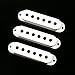 Strat Style Single Coil Guitar Pickup Cover Set, Pole 48, 50 and 52mm /White