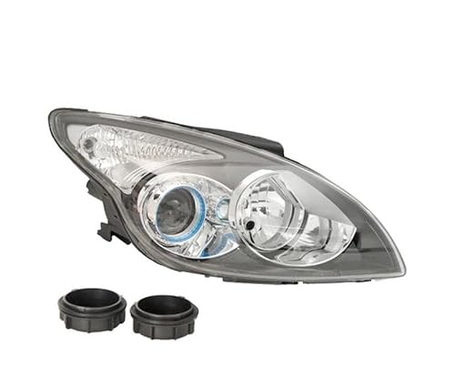 EDA PREMIUM carro Faros Derecha 921022R000 adecuado para HYUNDAI I-30 2008-2012, sin servomotor para reg. alcance luces, negro, H7/H1, PY21W, W5W, E13, con bombilla