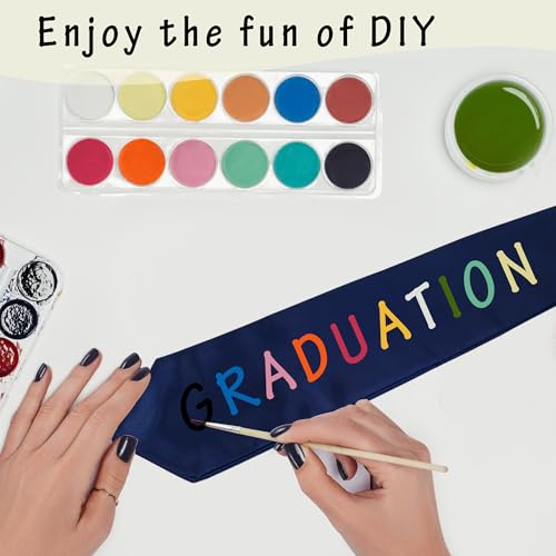 Image of GraduationMall 12 Pieces 72 Inch Plain Graduation Stole Bulk Sublimation Blank Honor Graduation Sash Unisex Adult