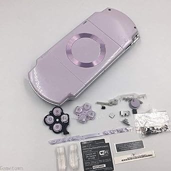 NEW Replacement P S P 2000 Console Full Housing Shell Cover With Buttons Screws Set - Light Purple