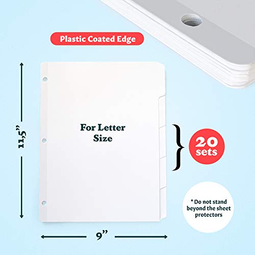 3 Ring Binder Dividers With Tabs - Bundle - 2 Packs - (12 Sets) X 8 Tab Dividers For 3 Ring Binders - 3 Ring Binder Dividers With Tabs - (20 Sets) X 5 Tab Dividers For - Binder Tabs #TOP6