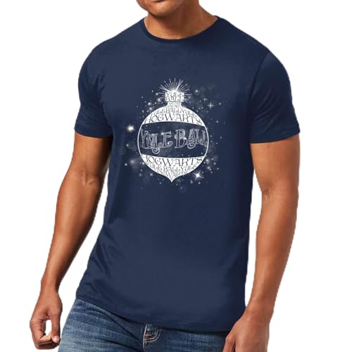 Harry Potter Yule Ball Baubel Men's Christmas T-Shirt - Navy M