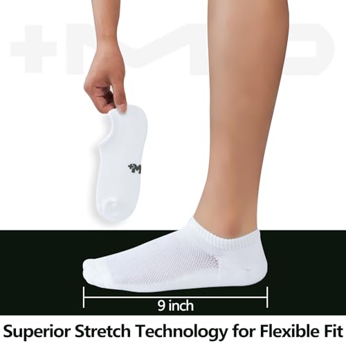 Image of +MD Bamboo Viscose No Show Socks for Women and Men, Smell Control Breathable Cushioned Sole Casual 6 Pairs