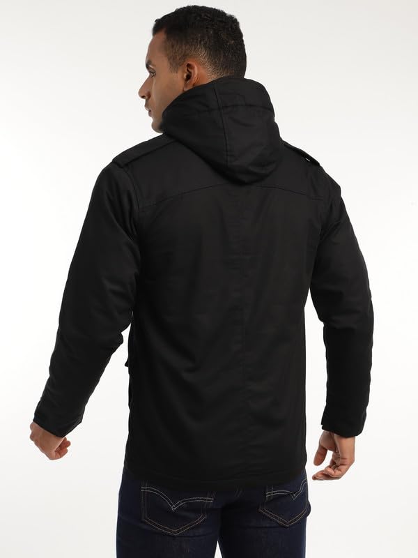 Image of MOUNTMILLER Men's Python M65 Ripstop Field Hooded Tactical Jacket | Water-Repellent, Multi-Pocket, Abrasion-Resistant - Perfect for Outdoor Activities, Hiking, and Trekking