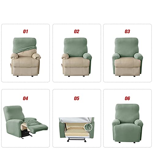 Funda sillón reclinable individual elástica OBASDFD protector blanco 8
