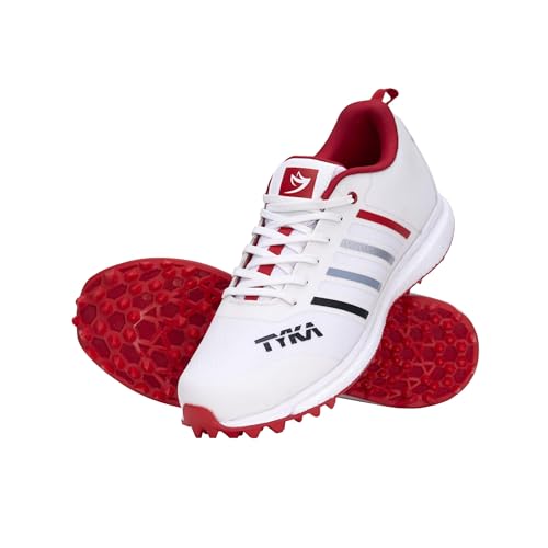 Image of TYKA Storm ETPU Studs Cricket Shoes for Men - Lightweight Turf Shoes w /Enhanced Grip Studs for Bowling, Batting & Fielding